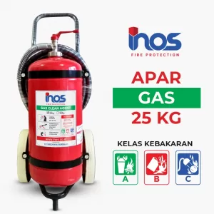 APAR Gas Clean Agent 25 kg trolley INOS